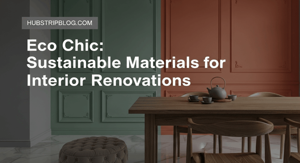 Eco Chic: Sustainable Materials for Interior Renovations