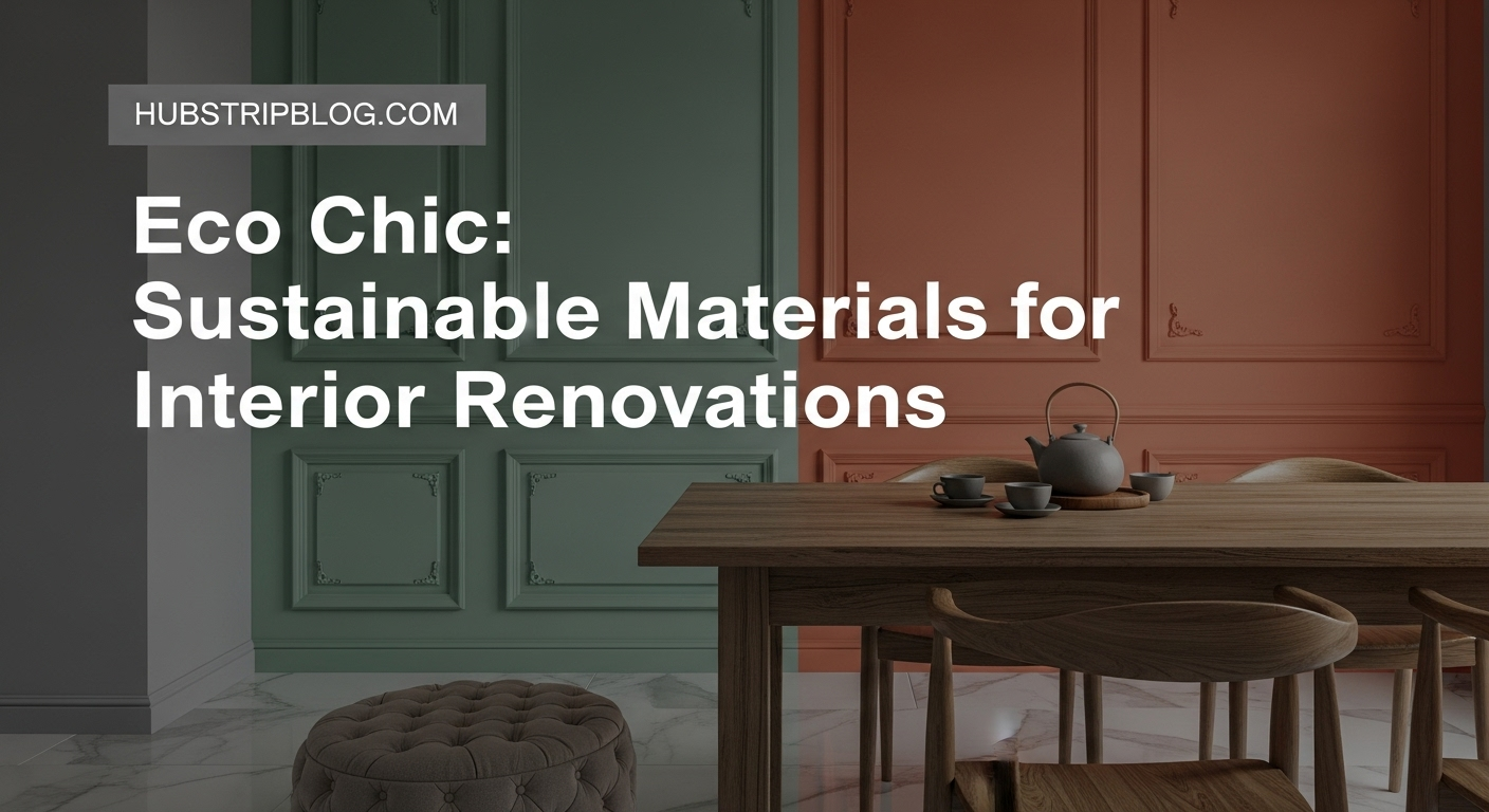 Eco Chic: Sustainable Materials for Interior Renovations