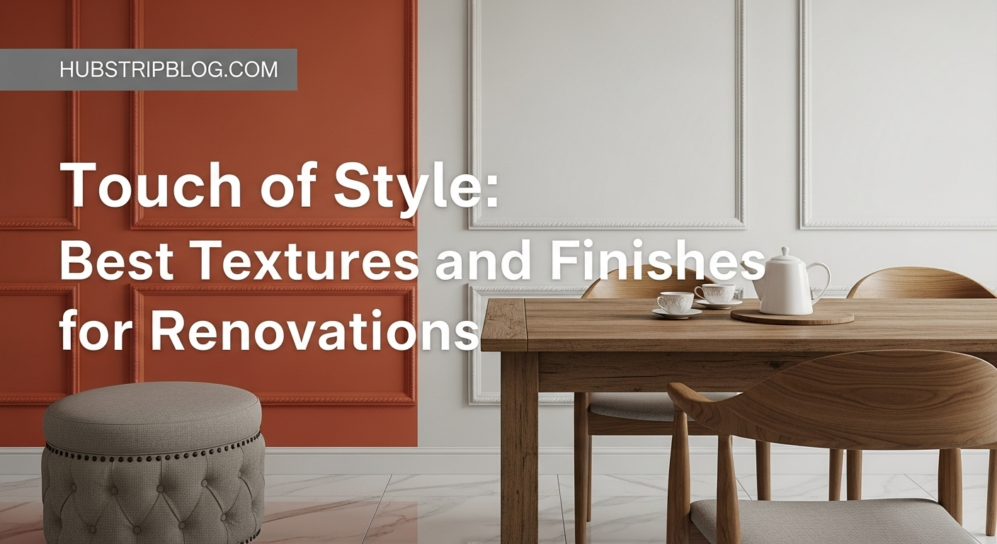 Touch of Style: Best Textures and Finishes for Renovations