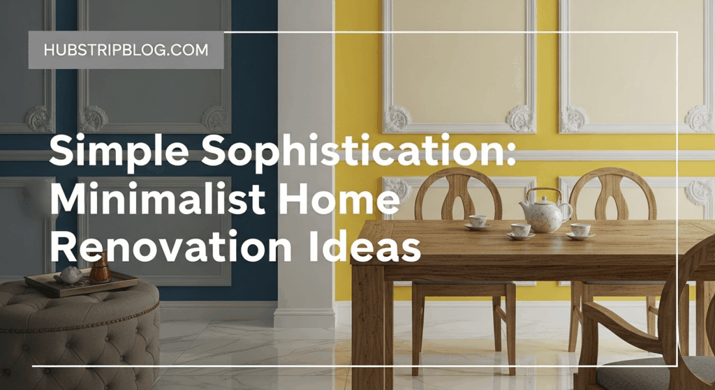 Simple Sophistication: Minimalist Home Renovation Ideas