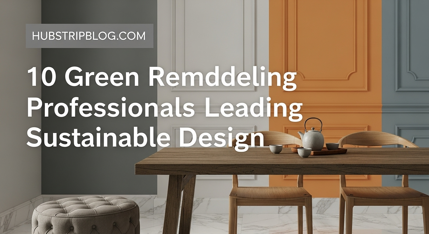10 Green Remodeling Professionals Leading Sustainable Design