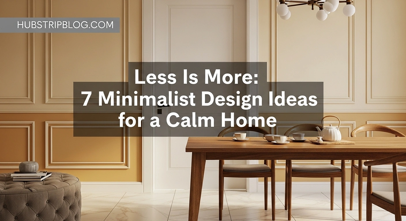 Less Is More: 7 Minimalist Design Ideas for a Calm Home