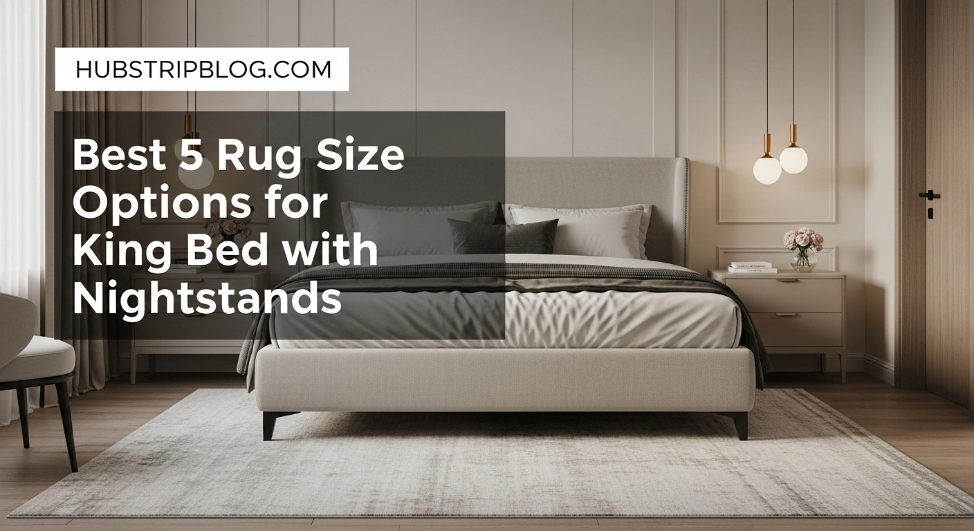 Best 5 Rug Size Options for King Bed with Nightstands