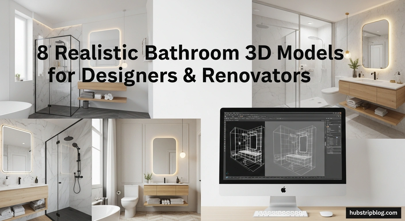 Realistic Bathroom 3D Models