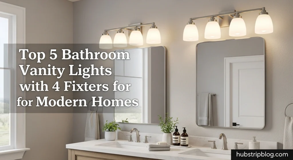 Bathroom Vanity Lights with 4 Fixtures